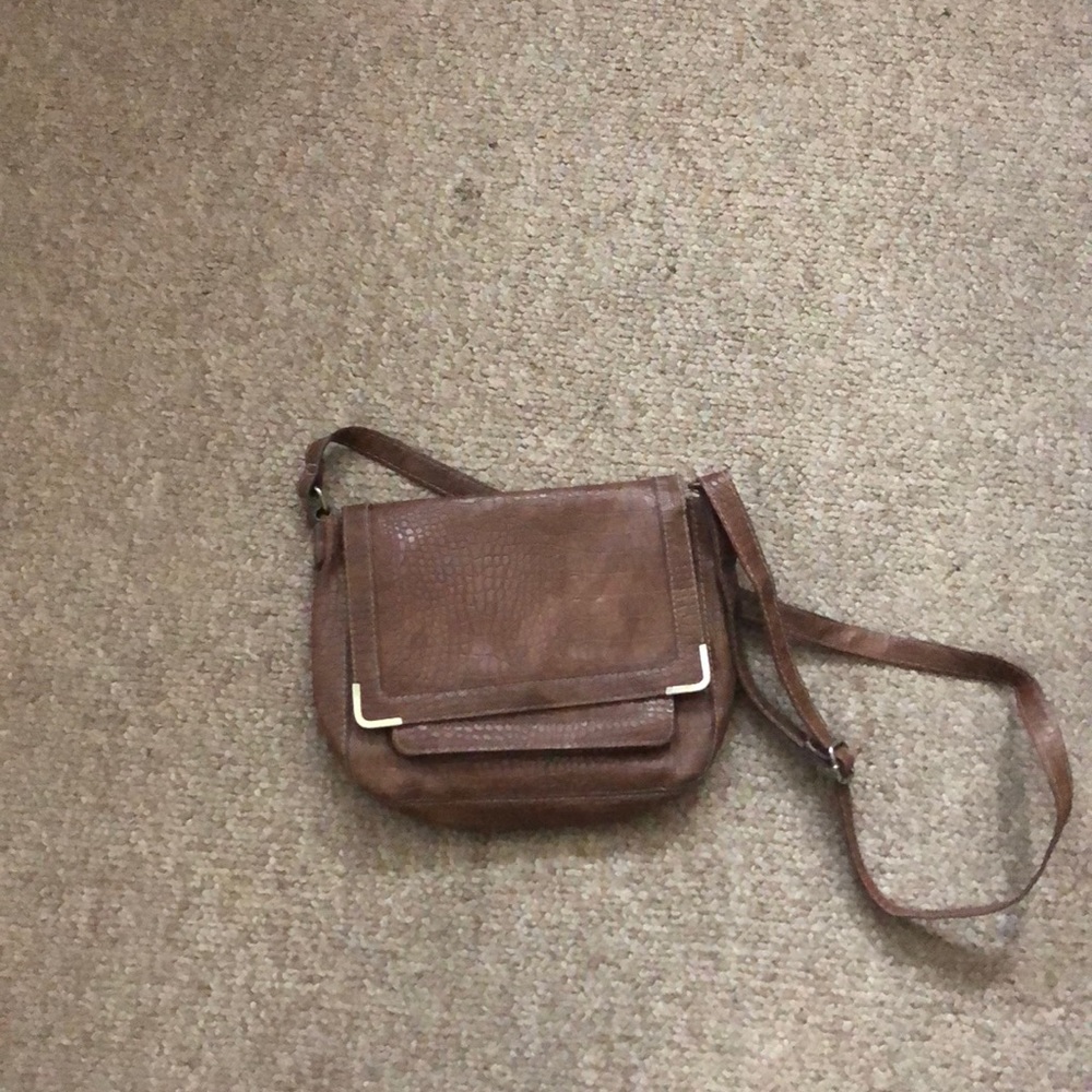 Brown over across the body purse